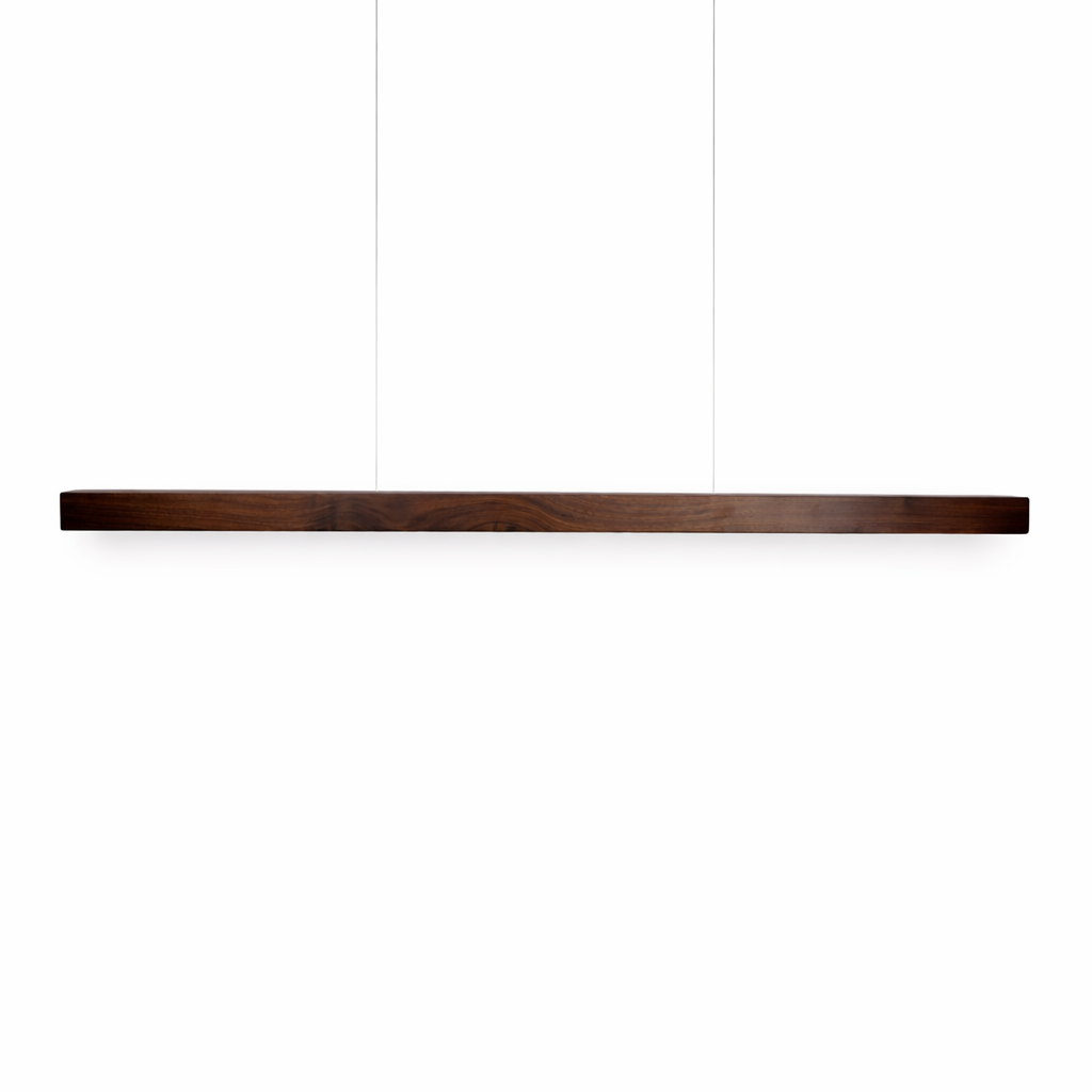 Hanglamp Hout - Massief Walnoot - 120 cm - Rechthoek