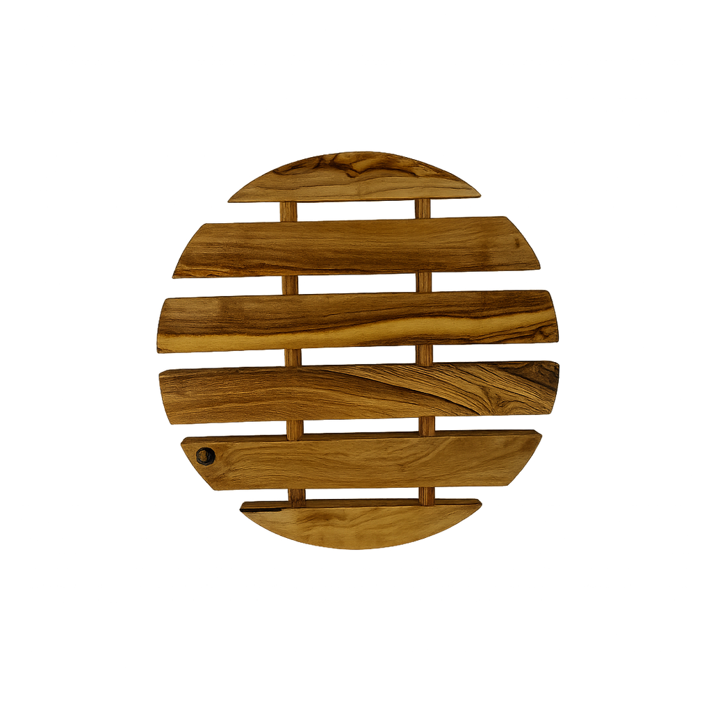 Onderzetter Olijfhout - Rond - Set 2 stuks