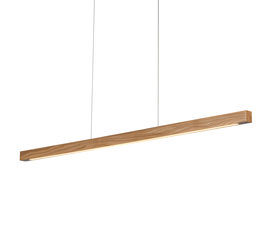 Hanglamp Hout - Massief Eiken - 120 cm - Rechthoek
