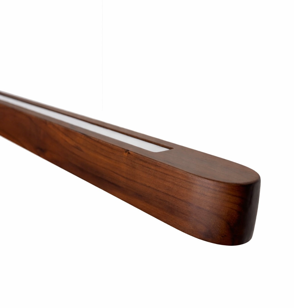 Hanglamp Hout - Massief Walnoot - 120 cm - Ovaal