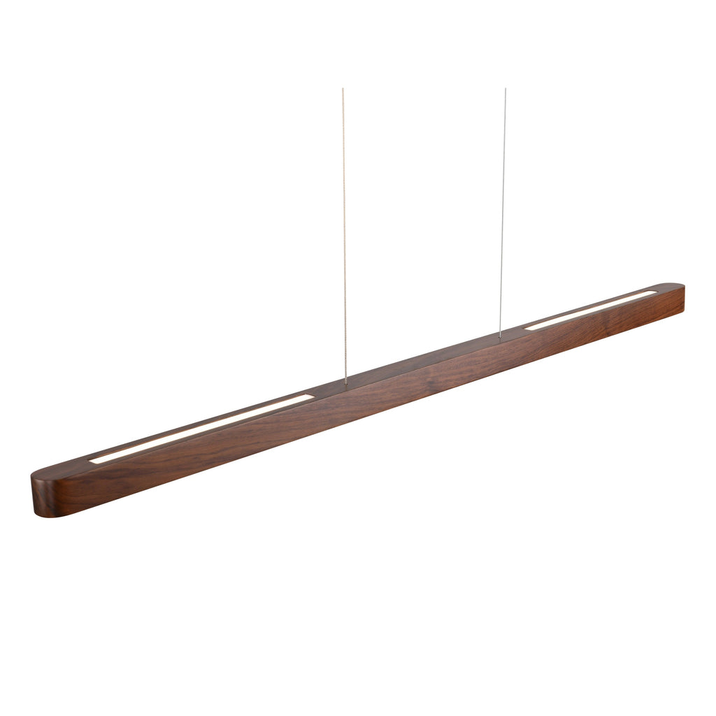 Design Hanglamp - Walnoot Hout - 120 cm - Afgerond