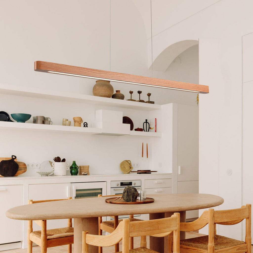 Design Hanglamp - Eikenhout - 120 cm - Afgerond