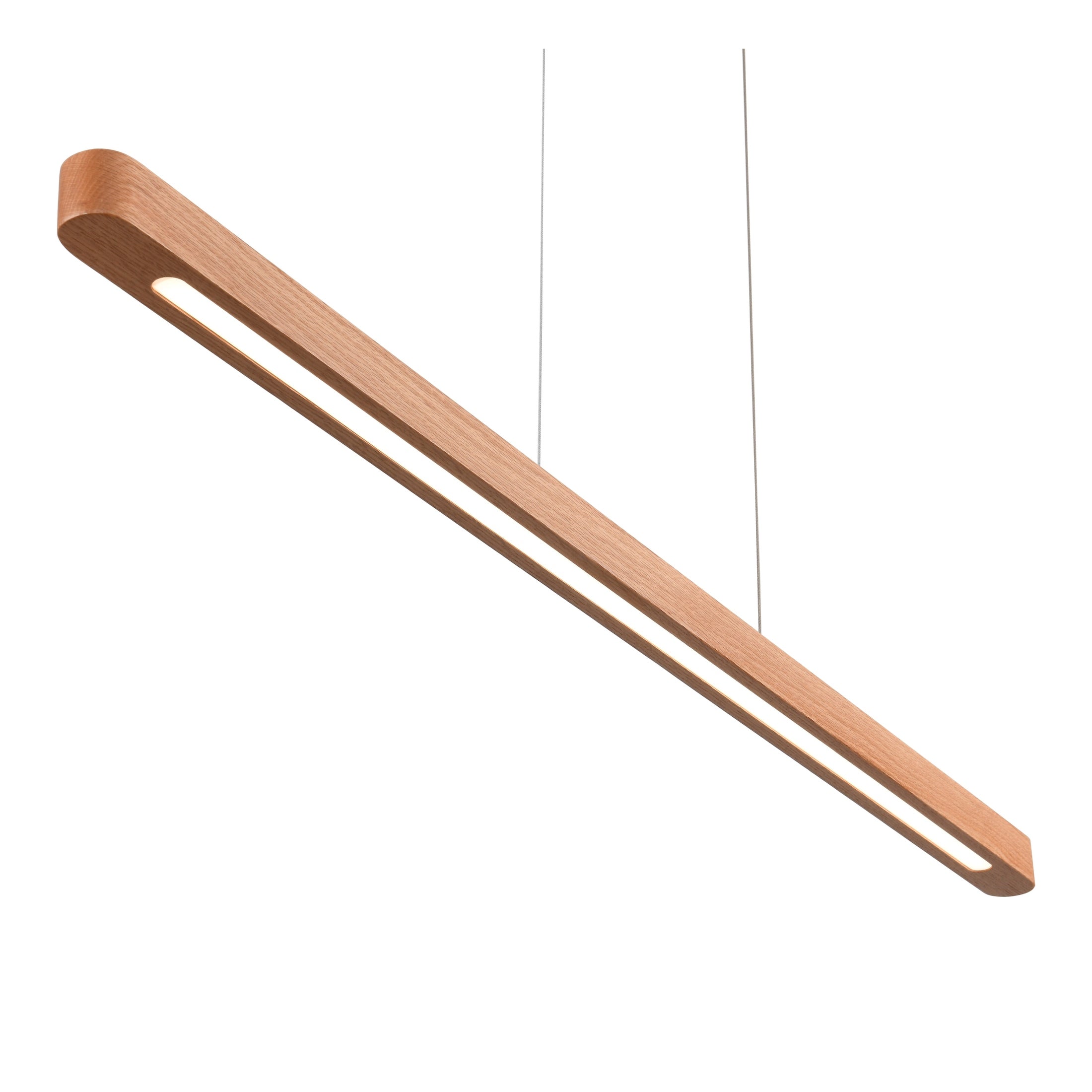 Design Hanglamp - Eikenhout - 120 cm - Afgerond