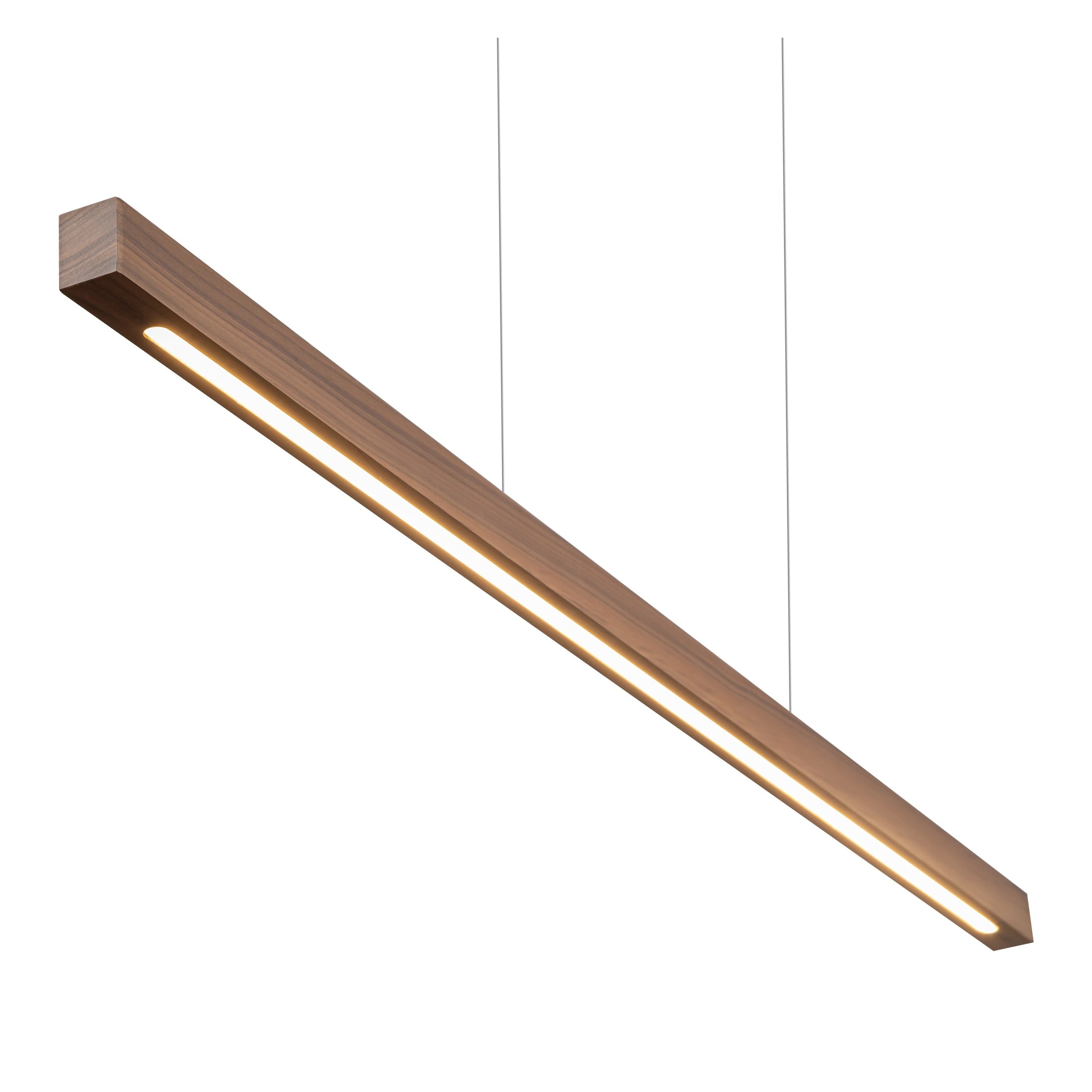 Design Hanglamp - Walnoot Hout - 120 cm - Recht