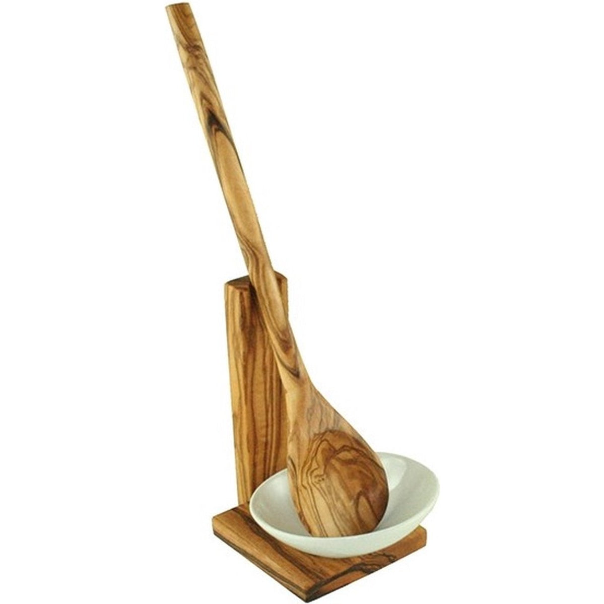 Lepelhouder | Olijfhout | Met Pollepel | 3-delig